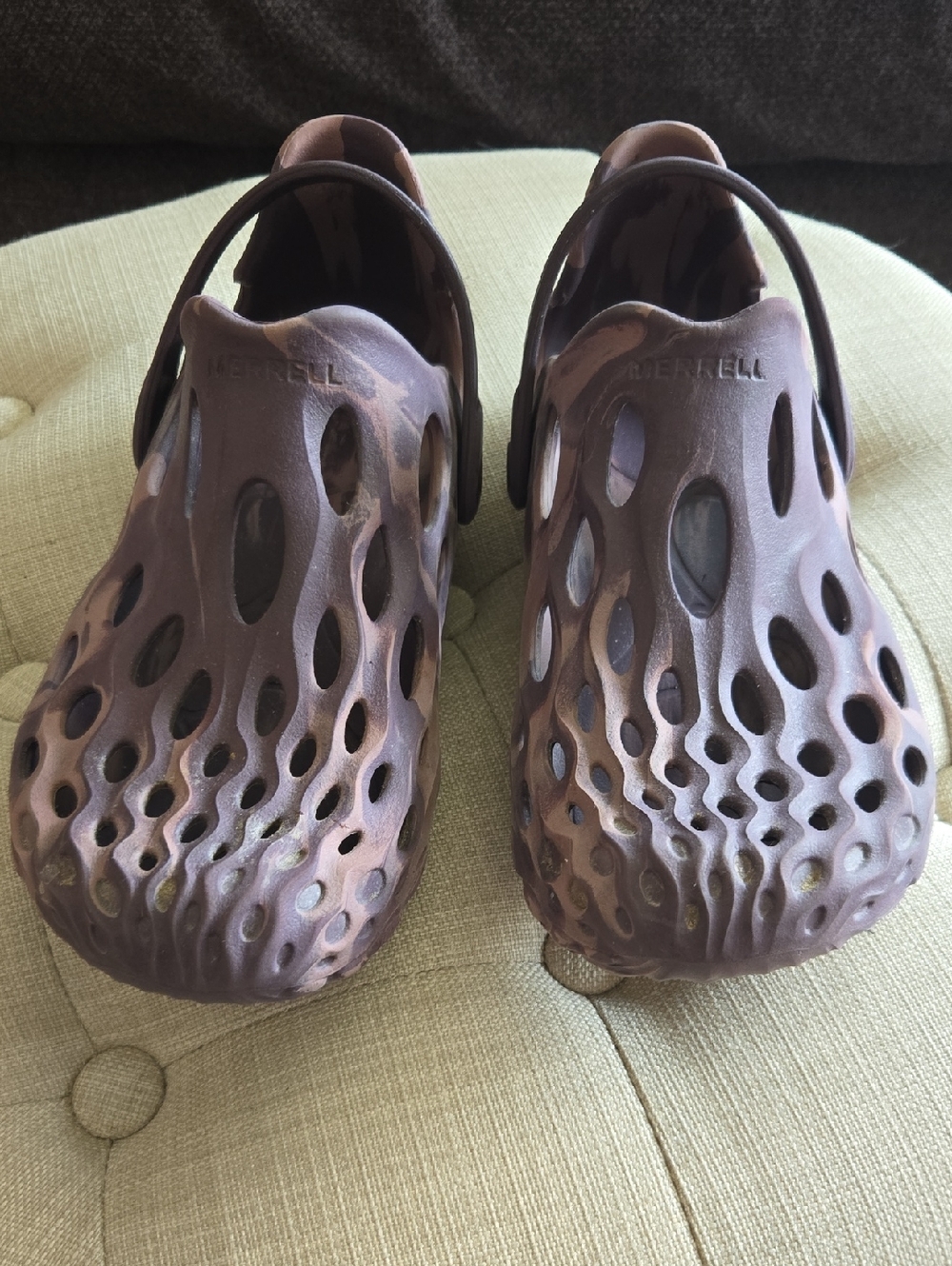 Merrell Hydro Moc Women's Burgundy Swirl Marbled Slip On